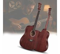 Pack Guitare Acoustique, Kit De Guitare Classique Pour Débutants, Idéal Comme Cadeau De Noël Pour Enfants, Adultes Et Adolescents(Brown-B,41 in)