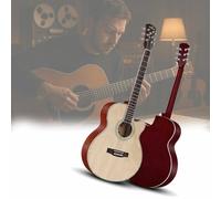 Pack Guitare Acoustique, Kit De Guitare Classique Pour Débutants, Idéal Comme Cadeau De Noël Pour Enfants, Adultes Et Adolescents(Brown-A,40 in)
