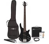 Pack Guitare Basse Chicago, Noir + Ampli 15 W & Accessoires