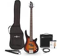 Pack Guitare Basse Chicago, Sunburst + Ampli 15 W & Accessoires