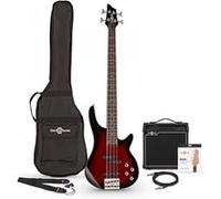 Pack Guitare Basse Chicago, Trans Red Burst + Ampli 15 W & Accessoires