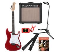 Pack Guitare Electrique Amplificateur 15W Ampli Support Sangle Cables Accordeur