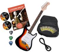 Pack Guitare Electrique Debutants 3 Single Coil Tremolo Suburst set Housse Cable
