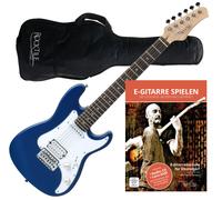 Pack Guitare Electrique Junior 3/4 Bleu pour Enfant ST-Style Tremolo Set Housse