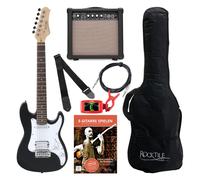 Pack Guitare Electrique Junior 3/4 Noir pour Enfant Amplificateur Housse Sangle