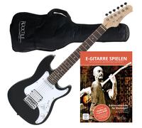 Pack Guitare Electrique Junior 3/4 Noir pour Enfant ST-Style Tremolo Set Housse
