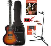 Pack Guitare Electrique LP-Style Set Support Sac Accordeur Plectres Sunburst