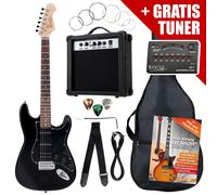 Pack Guitare Electrique Set Debutants Amplificateur Accordeur Sac Cable Sangle