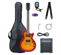 Pack Guitare électrique Single-Cut Humbucker Orange Burst Amplificateur Sac