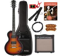 Pack Guitare Electrique Single Cut LP Sunburst Set Amplificateur Housse Câble