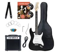 Pack Guitare Electrique Strat 3 Single Coil Set 25W Amplificateur Housse Noir