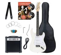 Pack Guitare Electrique Strat Single Coil Set 25W Amplificateur Housse Blanc