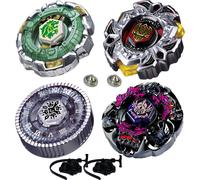 Pack gyroscope 4D DEFENSE 4 pcs. + 2 lanceurs + 2 pointes métalliques : BB106 Fang Leone, BB114 Variares, BB104 Basalt Horogium, BB80 Gravity Perseus