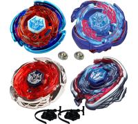 Pack gyroscope 4D PEGASIS Attack Pack 4 pièces + 2 lanceurs + 2 pointes métalliques : BB105 Big Bang, BB121A Wing, 3013-02 Big Bang Blue Wing, BB70 Galaxy