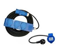 pack haba rallonge multiprise 20 mètres antarion adaptateur femelle p17 230v campingcar