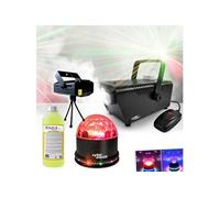 Pack Halloween Soirée de Terreur jeux de lumière LED + Machine à fumée et liquide