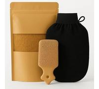 Pack Hammam Marocain Purifiant - Poudre de Tabrima 100g + Gant Kessa Exfoliant + Pierre Ponce Naturelle