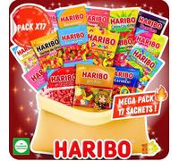 Pack Haribo x17 sachets - Mega assortiment de bonbons - Lot découverte 17x90/100g