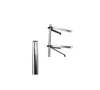 Pack HDSAT Paire d'étriers en U pour mât déport 50cm + Mât Emboitable 1m50 Diamètre 50mm