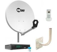pack hdsat parabole acier 60cm optex récepteur ors9939hd fransat bras coudé déport 250 G
