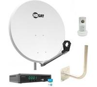 pack hdsat parabole acier 80cm optex récepteur ors9939hd fransat bras coudé déport 30c G