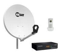 pack parabole satellite acier 60cm avec support lnb lnb single décodeur satelli