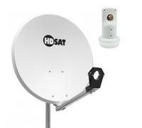 Pack HDSAT Parabole Satellite Acier 60cm + LNB Single HD 4K