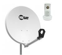 Pack HDSAT Parabole satellite acier 60cm + LNB Single HD 4K