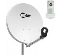 Pack HDSAT Parabole satellite acier 60cm + LNB Single HD 4K