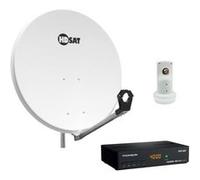 pack parabole satellite acier 80cm décodeur satellite hd tntsat astra carte