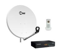 pack parabole satellite acier 80cm décodeur satellite hd tntsat astra carte