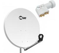 pack parabole satellite acier 80cm lnb quad universel 0.1db