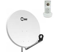 pack parabole satellite acier 80cm lnb single hd 4k idéal astra eutelsat