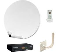 pack hdsat parabole satellite fibre blanche 60cm lnb single décodeur satellite hd tnts G
