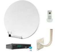 pack hdsat parabole satellite fibre blanche 60cm lnb single récepteur décodeur tv sa G