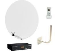 pack hdsat parabole satellite fibre blanche 85 cm lnb single décodeur satellite hd tnt G