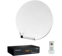 pack hdsat parabole satellite fibre composite blanche 60cm lnb single décodeur satelli G