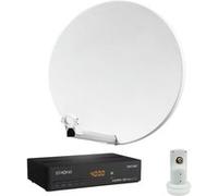 pack hdsat parabole satellite fibre composite blanche 60cm lnb single décodeur satelli G