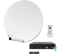 pack hdsat parabole satellite fibre composite blanche 60cm lnb single sirius 3 récepte G