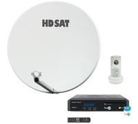 pack hdsat parabole satellite fibre composite blanche 75cm lnb single sirius 3 récepte G