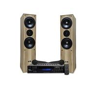 Pack HiFi Home-Cinéma Enceintes Colonne Bluetooth avec Ampli 7360 USB Karaoké