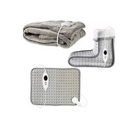 PACK HIVER - Couverture Electrique Chauffante 180x130cm + Coussin chauffant 42x32cm + Chauffe pied 31x25x27cm
