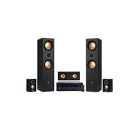 Pack Home Cinéma 5.1 Bluetooth Colonnes Ampli USB Karaoké Noir