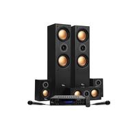Evidence Acoustics Pack Home-Cinéma 5.1 EA950-PG - 5 enceintes cuivre 850W, USB/BT, 2 micros karaoké