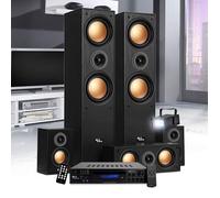 Pack Home-Cinéma - Evidence Acoustics EA950-PG - 5 enceintes 850W - Ampli 5.1 USB BT FM - 4 x75W, 3 x20W - Mini Strobe en Cadeau