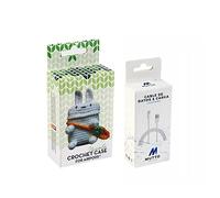 Pack Housse Airpod Crochet Nicole + Câble Données USB-Lightning