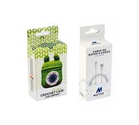 Pack Housse Airpod Crochet Ricky + Câble Données USB-Lightning