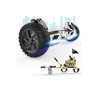 Pack Hoverboard 8,5 pouces Hummer Tout Terrain Bluetooth LCD Camouflage + Hoverkart Hip-hop cadeau parfait