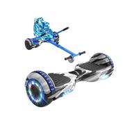 Pack Hoverboard + Hoverkart 6,5 pouces Camouflage Bleu Bluetooth LED