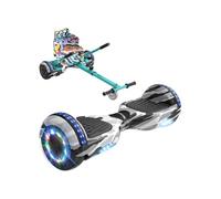 Pack Hoverboard + Hoverkart 6,5 pouces Camouflage Vert Bluetooth LED